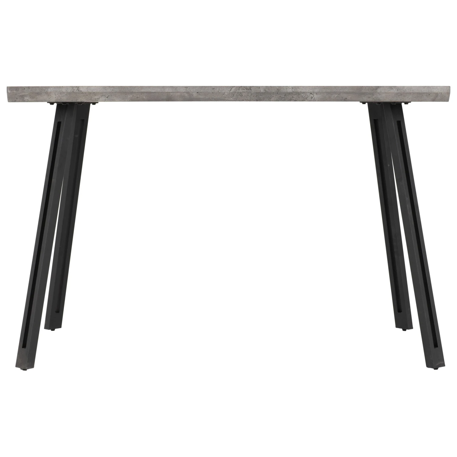 Quebec Concrete Effect & Grey Faux Leather Wave Edge Dining Set - Image 4