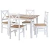 Salvador White 1+4 Tile Top Dining Set