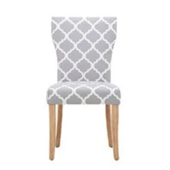 Set Of 2 Hugo Patterned Fabric Dining Chairs