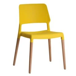 Set Of 2 Riva Yellow Dining Chairs