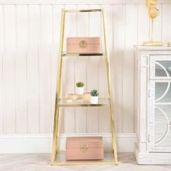 Small Logan Gold Ladder Display Unit