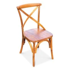 Teak Cross Back Dining Chair