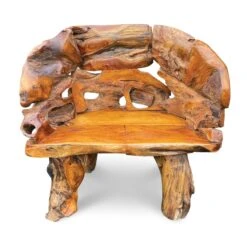 Teak Root Bench Rustic Branch Small