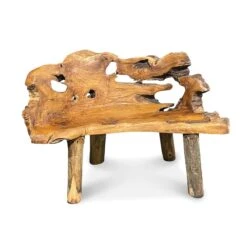 Teak Root Bench Rustic Small