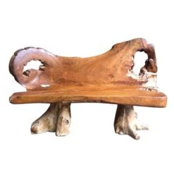 Teak Root Bench Rustic With Two Legs