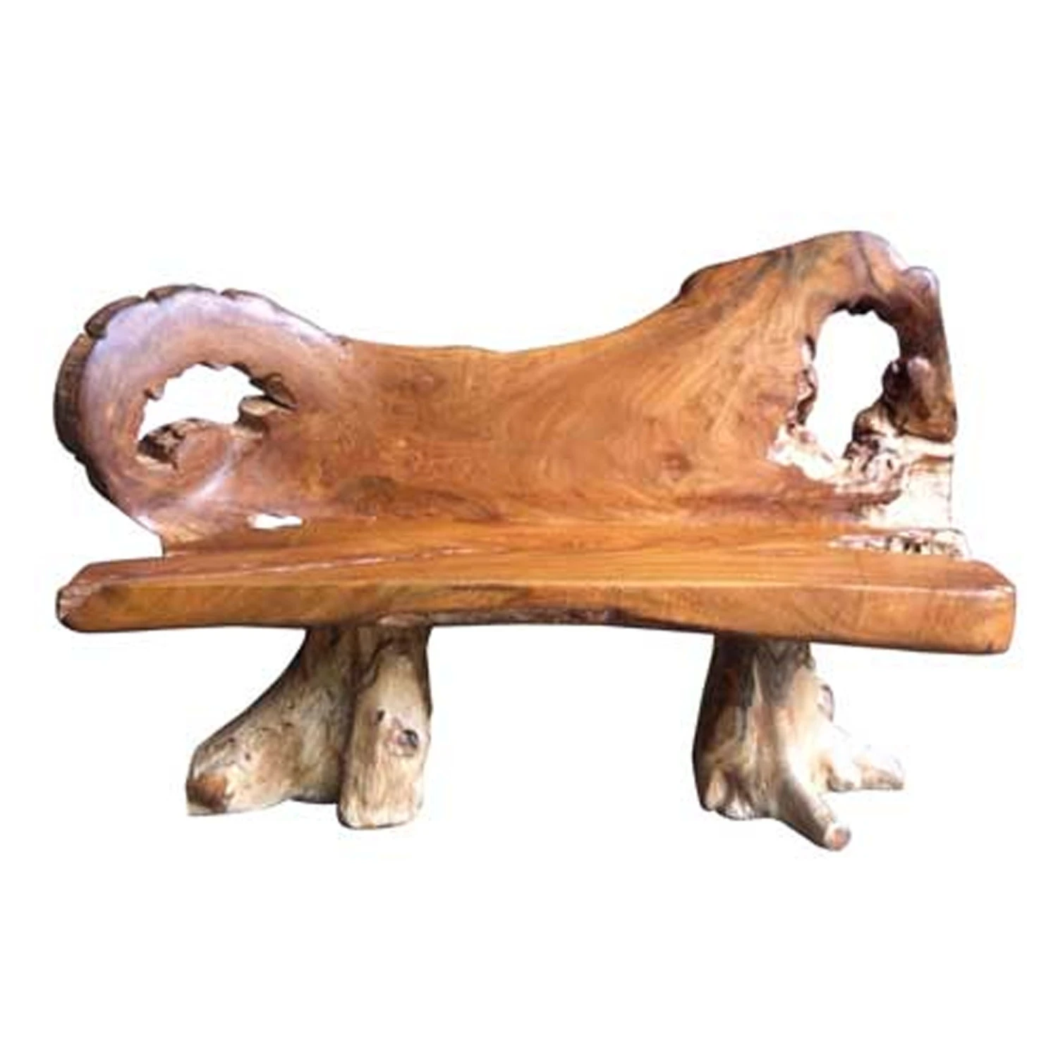 Teak Root Bench Rustic With Two Legs