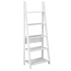 Tiva Ladder White Bookcase