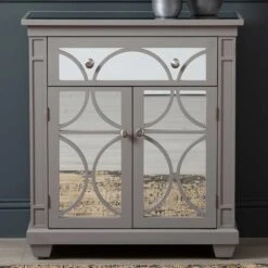 Torino 1 Drawer 2 Door Cabinet Grey