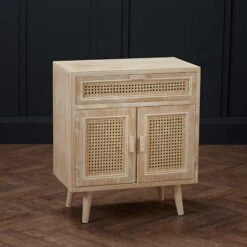 Toulouse 2 Door 1 Drawer Rattan Cabinet
