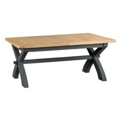 Trentino Charcoal 1.8m Cross Extending Dining Table