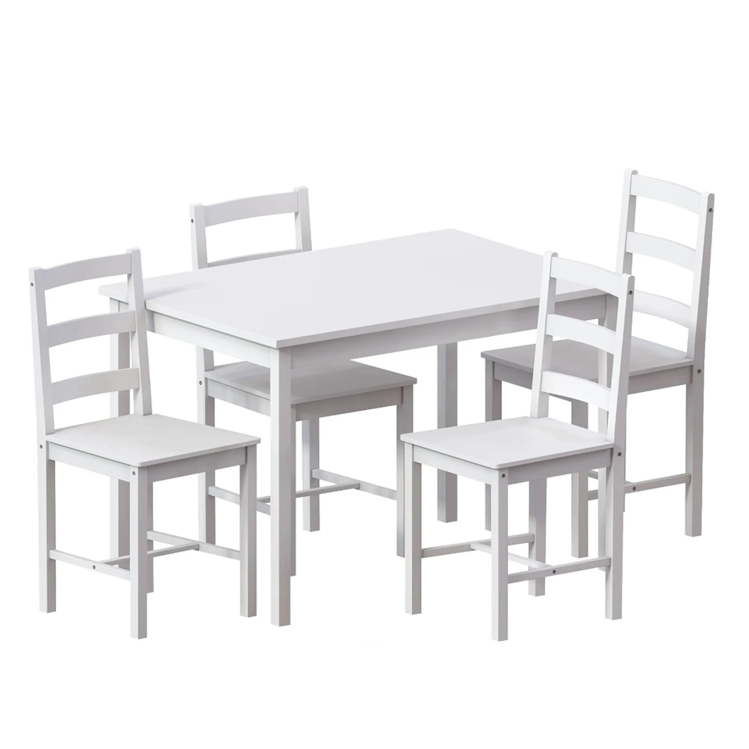 Vida Designs Yorkshire 4 Seater Dining Set - White - Image 2