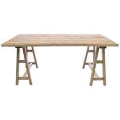 Vintage Mahogany Trestle Table