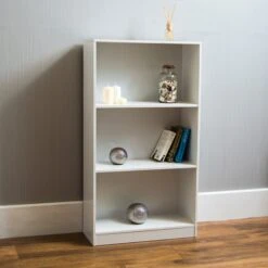 White 3 Tier Bookcase