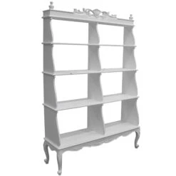 White Antique French Style Display Cabinet