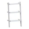 York 3 Tier White Ladder Bookcase