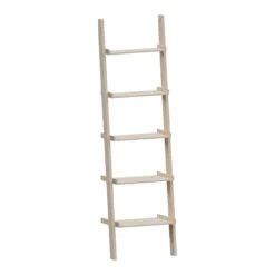 York 5 Tier Pine Ladder Bookcase
