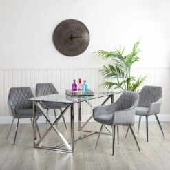 Zenith Stainless Steel Dining Table